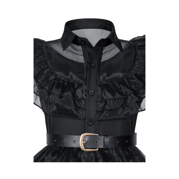 Wednesday Adam’s Girls Halloween Costume 5-6Y - Picture 6 of 8